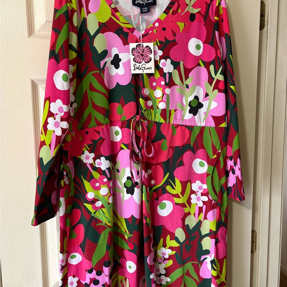 NWT Lesley Evers Melanie Floral Dress, Xl